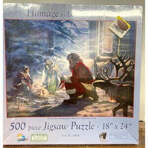 Santa Danny Hahlbohm 500 Piece Jigsaw Puzzle 18" x 24" Recommended Ages 9+